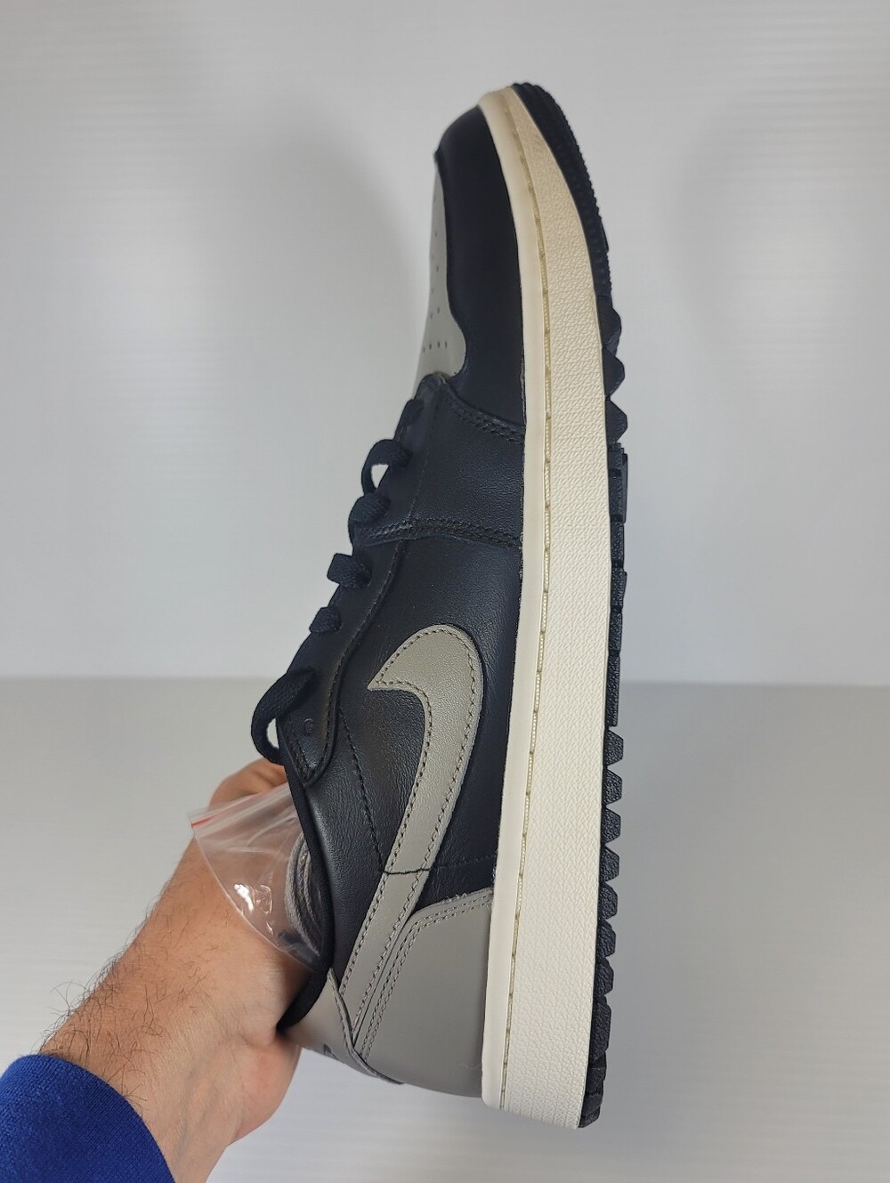 Nike Air Jordan 1 Low Golf Men’s Size 10.5 Shadow Grey Leather Shoes DD9315 001 - Picture 6 of 11